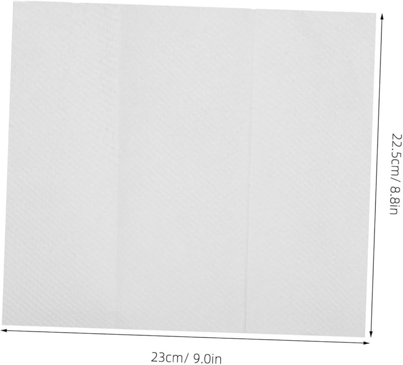 Beaupretty 200 قطعة مناديل ورقية بيضاء قابلة للتخلص منها ناعمة وماصة لحفلات الزفاف والمطبخ والحمام - Image 2